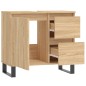 vidaXL Armario de baño madera contrachapada roble Sonoma 65x33x60 cm vidaXL Armario de baño madera contrachapada roble Sonoma 65x33x60 cm