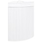 vidaXL Cesto para la ropa sucia de esquina bambú blanco 60 L vidaXL Cesto para la ropa sucia de esquina bambú blanco 60 L