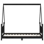 vidaXL Estructura de cama para niños madera de pino negro 80x160 cm vidaXL Estructura de cama para niños madera de pino negro 80x160 cm