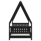 vidaXL Estructura de cama para niños madera de pino negro 80x160 cm vidaXL Estructura de cama para niños madera de pino negro 80x160 cm