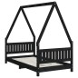 vidaXL Estructura de cama para niños madera de pino negro 80x160 cm vidaXL Estructura de cama para niños madera de pino negro 80x160 cm