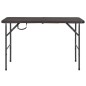 vidaXL Mesa de jardín plegable HDPE marrón aspecto ratán 120x60x74 cm vidaXL Mesa de jardín plegable HDPE marrón aspecto ratán 120x60x74 cm