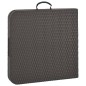 vidaXL Mesa de jardín plegable HDPE marrón aspecto ratán 120x60x74 cm vidaXL Mesa de jardín plegable HDPE marrón aspecto ratán 120x60x74 cm