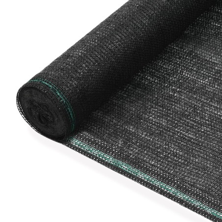 vidaXL Toldo para pista de tenis HDPE 1,8x100 m negro
