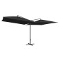 vidaXL Sombrilla doble de jardín palo de acero negro 250x250 cm vidaXL Sombrilla doble de jardín palo de acero negro 250x250 cm