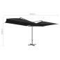 vidaXL Sombrilla doble de jardín palo de acero negro 250x250 cm vidaXL Sombrilla doble de jardín palo de acero negro 250x250 cm