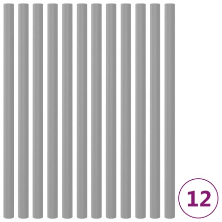 vidaXL Mangas de espuma de postes de cama elástica 12 uds 92,5 cm gris
