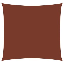 vidaXL Toldo de vela cuadrado tela Oxford terracota 6x6 m