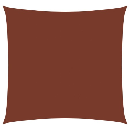 vidaXL Toldo de vela cuadrado tela Oxford terracota 6x6 m