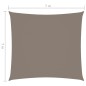 vidaXL Toldo de vela cuadrado tela Oxford gris taupe 7x7 m 