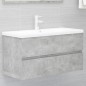 vidaXL Mueble con lavabo madera de ingeniería gris hormigón vidaXL Mueble con lavabo madera de ingeniería gris hormigón