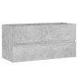 vidaXL Mueble con lavabo madera de ingeniería gris hormigón vidaXL Mueble con lavabo madera de ingeniería gris hormigón