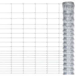 vidaXL Valla de jardín de acero galvanizado plateado 50x1,6 m