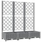 vidaXL Jardinera con enrejado PP gris claro 120x40x121,5 cm vidaXL Jardinera con enrejado PP gris claro 120x40x121,5 cm