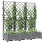 vidaXL Jardinera con enrejado PP gris claro 120x40x121,5 cm vidaXL Jardinera con enrejado PP gris claro 120x40x121,5 cm