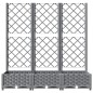 vidaXL Jardinera con enrejado PP gris claro 120x40x121,5 cm vidaXL Jardinera con enrejado PP gris claro 120x40x121,5 cm