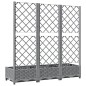 vidaXL Jardinera con enrejado PP gris claro 120x40x121,5 cm vidaXL Jardinera con enrejado PP gris claro 120x40x121,5 cm