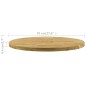 vidaXL Superficie de mesa redonda madera maciza de roble 44 mm 700 mm