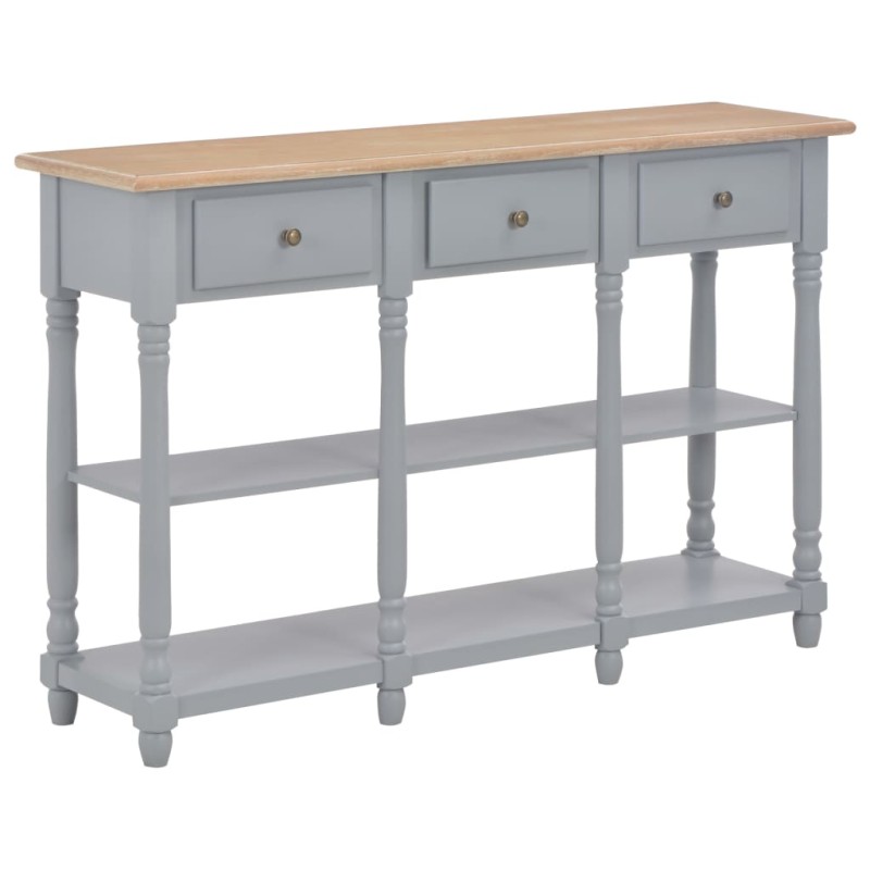 vidaXL Mesa consola de MDF gris 120x30x76 cm vidaXL Mesa consola de MDF gris 120x30x76 cm