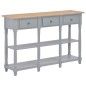 vidaXL Mesa consola de MDF gris 120x30x76 cm vidaXL Mesa consola de MDF gris 120x30x76 cm