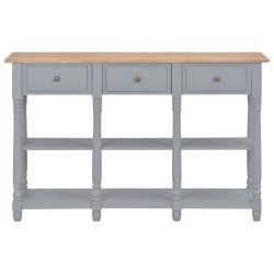 vidaXL Mesa consola de MDF gris 120x30x76 cm