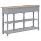 vidaXL Mesa consola de MDF gris 120x30x76 cm vidaXL Mesa consola de MDF gris 120x30x76 cm