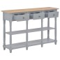vidaXL Mesa consola de MDF gris 120x30x76 cm vidaXL Mesa consola de MDF gris 120x30x76 cm