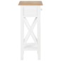 vidaXL Mesa auxiliar de madera blanca 27x27x65,5 cm vidaXL Mesa auxiliar de madera blanca 27x27x65,5 cm