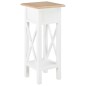 vidaXL Mesa auxiliar de madera blanca 27x27x65,5 cm vidaXL Mesa auxiliar de madera blanca 27x27x65,5 cm