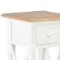 vidaXL Mesa auxiliar de madera blanca 27x27x65,5 cm vidaXL Mesa auxiliar de madera blanca 27x27x65,5 cm