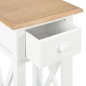 vidaXL Mesa auxiliar de madera blanca 27x27x65,5 cm vidaXL Mesa auxiliar de madera blanca 27x27x65,5 cm