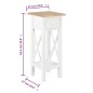 vidaXL Mesa auxiliar de madera blanca 27x27x65,5 cm vidaXL Mesa auxiliar de madera blanca 27x27x65,5 cm