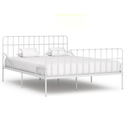 vidaXL Estructura de cama con somier metal blanco 200x200 cm