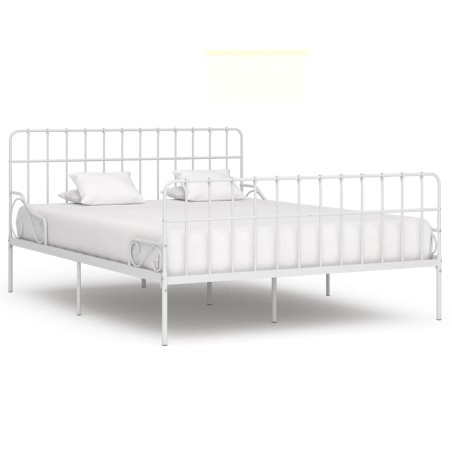 vidaXL Estructura de cama con somier metal blanco 200x200 cm