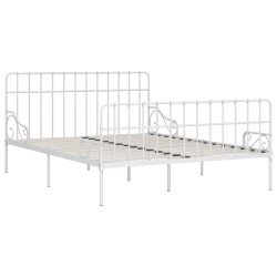 vidaXL Estructura de cama con somier metal blanco 200x200 cm