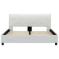 vidaXL Estructura de cama de cuero sintético blanco 140x200 cm