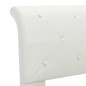 vidaXL Estructura de cama de cuero sintético blanco 140x200 cm