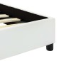 vidaXL Estructura de cama de cuero sintético blanco 140x200 cm