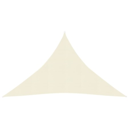 vidaXL Toldo de vela HDPE color crema 160 g/m² 2,5x2,5x3,5 m