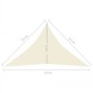 vidaXL Toldo de vela HDPE color crema 160 g/m² 2,5x2,5x3,5 m vidaXL Toldo de vela HDPE color crema 160 g/m² 2,5x2,5x3,5 m