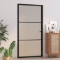 vidaXL Puerta interior de vidrio y aluminio negro mate 102,5x201,5 cm vidaXL Puerta interior de vidrio y aluminio negro mate 102,5x201,5 cm