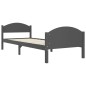 vidaXL Estructura de cama madera maciza de pino gris oscuro 90x200 cm vidaXL Estructura de cama madera maciza de pino gris oscuro 90x200 cm