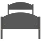 vidaXL Estructura de cama madera maciza de pino gris oscuro 90x200 cm vidaXL Estructura de cama madera maciza de pino gris oscuro 90x200 cm
