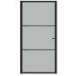 vidaXL Puerta interior de vidrio y aluminio negro mate 102,5x201,5 cm vidaXL Puerta interior de vidrio y aluminio negro mate 102,5x201,5 cm