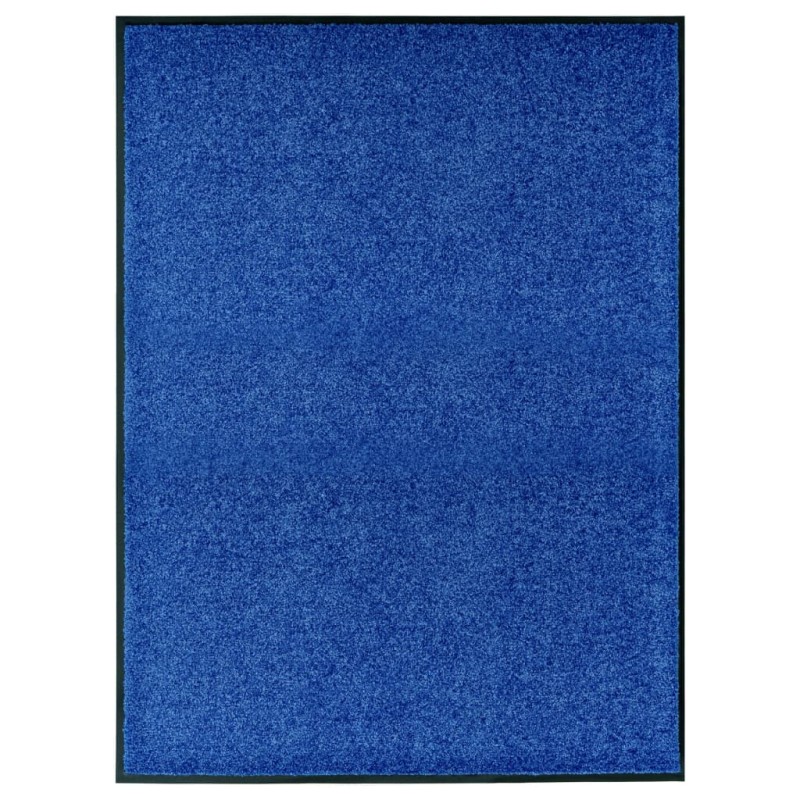 vidaXL Felpudo lavable azul 90x120 cm vidaXL Felpudo lavable azul 90x120 cm
