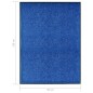 vidaXL Felpudo lavable azul 90x120 cm vidaXL Felpudo lavable azul 90x120 cm