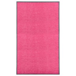 vidaXL Felpudo lavable rosa 90x150 cm