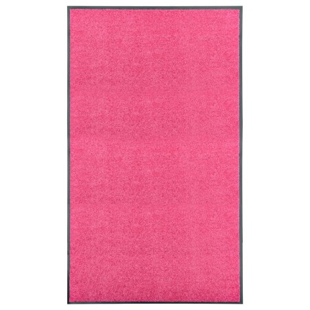 vidaXL Felpudo lavable rosa 90x150 cm