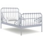 vidaXL Estructura de cama extensible metal gris 80x130/200 cm