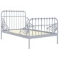vidaXL Estructura de cama extensible metal gris 80x130/200 cm